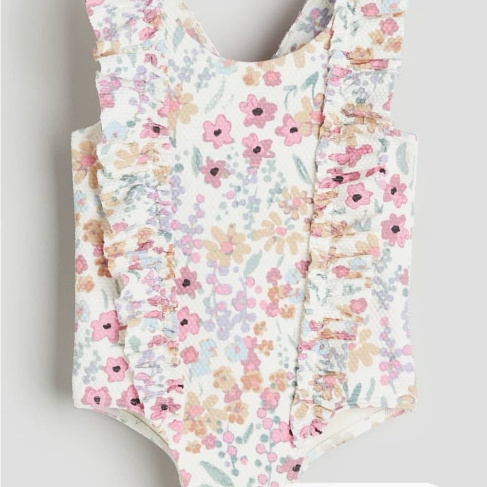 H&M Kids Floral One Piece - Pink and White
